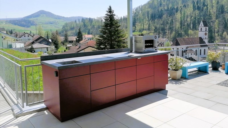 CUBIC Outdoorküchen auf Wunsch in allen RAL und NCS Farben erhältlich